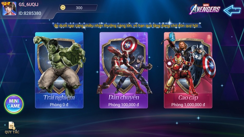 Sảnh game Avengers iwin