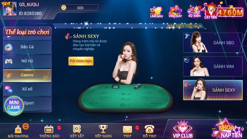 Chơi live casino online iwin
